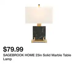 Marshalls SAGEBROOK HOME 23in Solid Marble Table Lamp offer