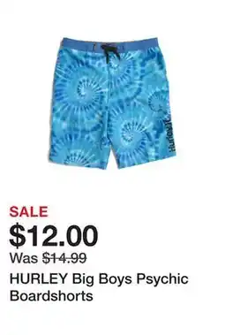 Marshalls HURLEY Big Boys Psychic Boardshorts offer