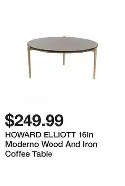 Marshalls HOWARD ELLIOTT 16in Moderno Wood And Iron Coffee Table offer