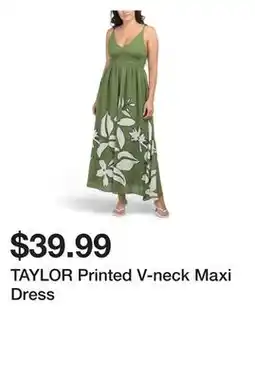 Marshalls TAYLOR Printed V-neck Maxi Dress offer
