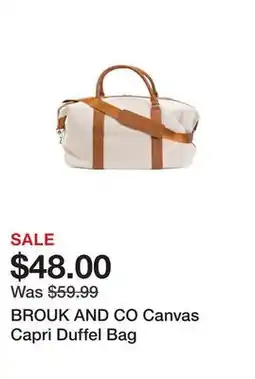 Marshalls BROUK AND CO Canvas Capri Duffel Bag offer