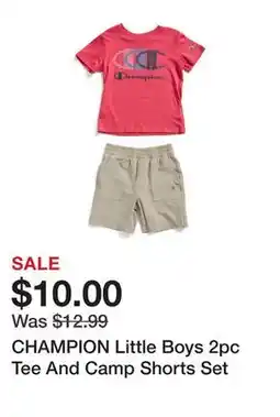 Marshalls CHAMPION Little Boys 2pc Tee And Camp Shorts Set offer