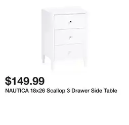 Marshalls NAUTICA 18x26 Scallop 3 Drawer Side Table offer
