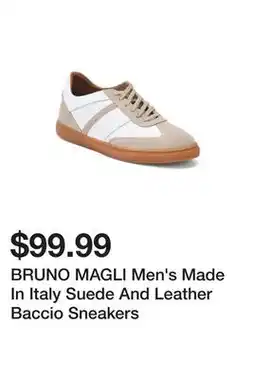 Marshalls BRUNO MAGLI Men's Made In Italy Suede And Leather Baccio Sneakers offer