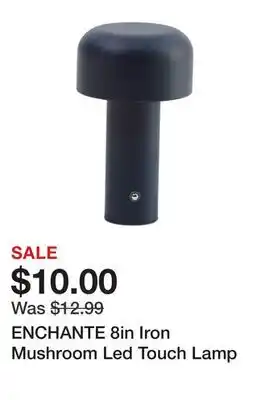 Marshalls ENCHANTE 8in Iron Mushroom Led Touch Lamp offer