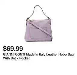 Marshalls GIANNI CONTI Made In Italy Leather Hobo Bag With Back Pocket offer