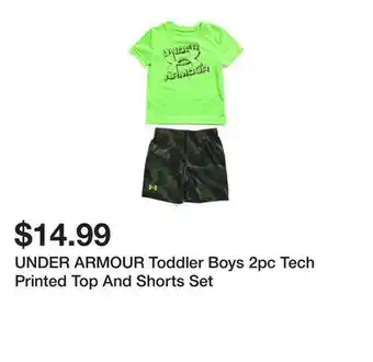 Marshalls UNDER ARMOUR Toddler Boys 2pc Tech Printed Top And Shorts Set offer