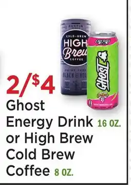 Heinen's Ghost Energy Drink 16 OZ. or High Brew Cold Brew Coffee 8 OZ offer