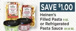 Heinen's Heinen's Filled Pasta 9 OZ. or Refrigerated Pasta Sauce 10-16 OZ offer