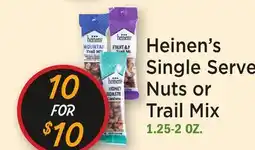 Heinen's Heinen's Single Serve Nuts or Trail Mix offer