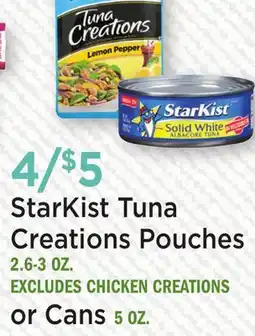 Heinen's StarKist Tuna Creations Pouches offer