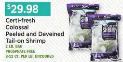 Heinen's Colossal Peeled and Deveined Tail-on Shrimp offer