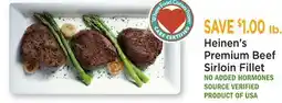 Heinen's Heinen's Premium Beef Sirloin Fillet offer