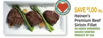 Heinen's Heinen's Premium Beef Sirloin Fillet offer