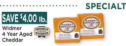 Heinen's Widmer 4 Year Aged Cheddar offer