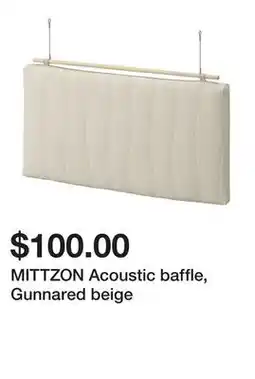 Ikea MITTZON Acoustic baffle, Gunnared beige offer