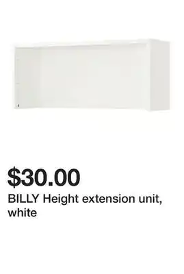 Ikea BILLY Height extension unit, white offer