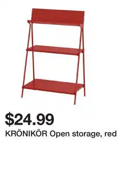 Ikea KRÖNIKÖR Open storage, red offer