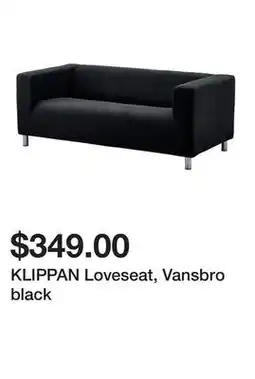 Ikea KLIPPAN Loveseat, Vansbro black offer