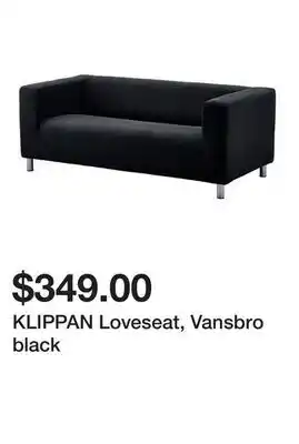 Ikea KLIPPAN Loveseat, Vansbro black offer