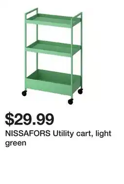 Ikea NISSAFORS Utility cart, light green offer