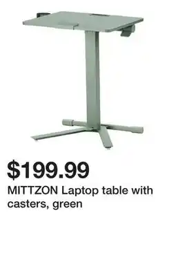 Ikea MITTZON Laptop table with casters, green offer