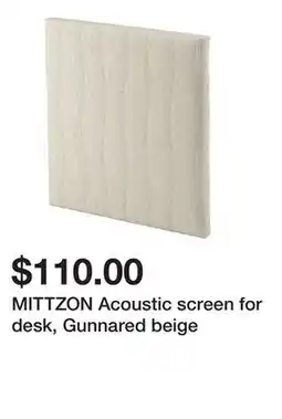 Ikea MITTZON Acoustic screen for desk, Gunnared beige offer