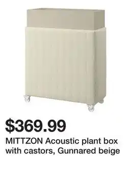 Ikea MITTZON Acoustic plant box with castors, Gunnared beige offer