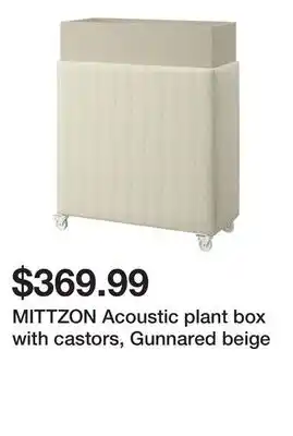 Ikea MITTZON Acoustic plant box with castors, Gunnared beige offer