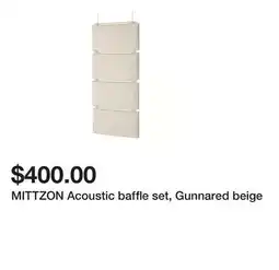 Ikea MITTZON Acoustic baffle set, Gunnared beige offer