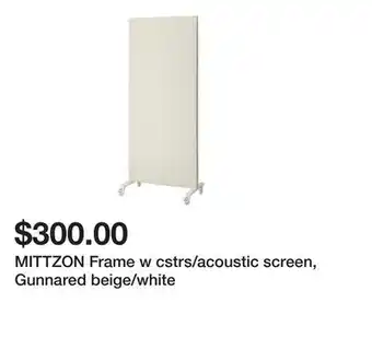 Ikea MITTZON Frame w cstrs/acoustic screen, Gunnared beige/white offer