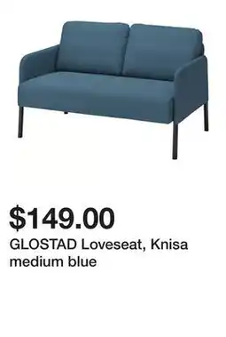 Ikea GLOSTAD Loveseat, Knisa medium blue offer