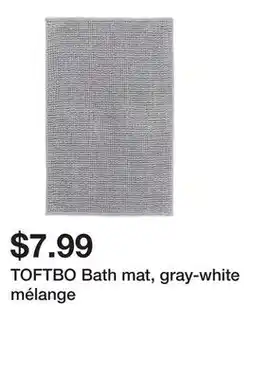 Ikea TOFTBO Bath mat, gray-white mélange offer