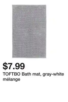 Ikea TOFTBO Bath mat, gray-white mélange offer