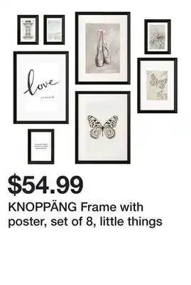 Ikea KNOPPÄNG Frame with poster, set of 8, little things offer