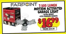 Ollie's FARPOINT 7,500 LUMEN MOTION ACTIVATED GARAGE LIGHT offer