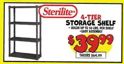 Ollie's Sterilite 4-TIER STORAGE SHELF offer