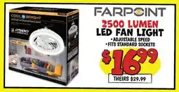 Ollie's 2500 LUMENS LED FAN LIGHT offer
