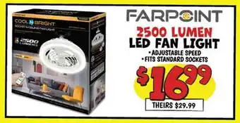 Ollie's 2500 LUMENS LED FAN LIGHT offer
