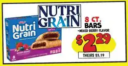 Ollie's NUTRI GRAIN 8 CT. BARS offer