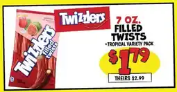 Ollie's Twizzlers 7 OZ. FILLED TWISTS offer
