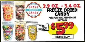Ollie's 3.9 OZ.-5.4 OZ. FREEZE DRIED CANDY offer