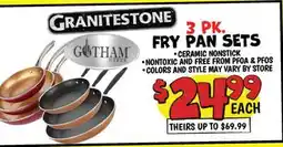 Ollie's GRANITESTONE 3 PK. FRY PAN SETS offer