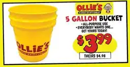 Ollie's OLLIE'S 5 GALLON BUCKET offer