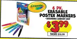 Ollie's Crayola 6 РК. ERASABLE PROJECT POSTER MARKERS offer
