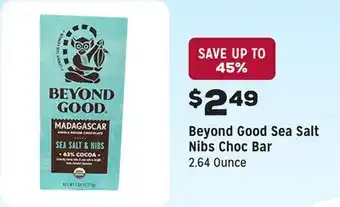 Grocery Outlet Sea Salt Nibs Choc Bar offer