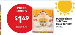 Aldi Pueblo Lindo Soft Taco Flour Tortillas offer