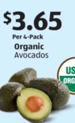 Aldi Organic Avocados offer