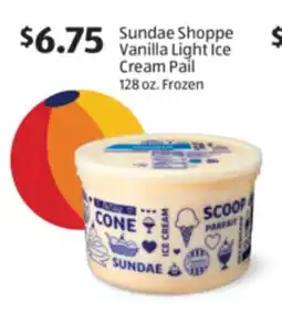 Aldi Sundae Shoppe Vanilla Light Ice Cream Pail offer