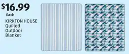 Aldi KIRKTON HOUSE Quilted Outdoor Blanket offer
